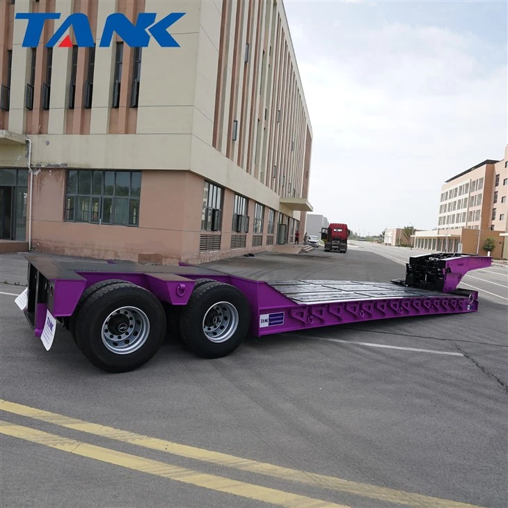 Detachable Hydraulic Gooseneck Lowbed Semi-trailer high quality